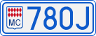 License plate of Monaco, Cars