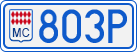 License plate of Monaco, Cars