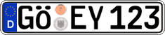 German license plate, Regular plates