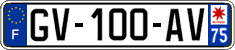 French license plate, SIV (ordinary)