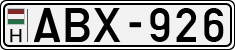 license plates of Hungary, Cars (1990)