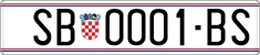 License plate of Croatia, Regular plates
