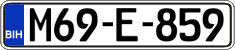 License plate of Bosnia and Herzegovina, Regular plates