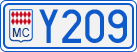 License plate of Monaco, Cars