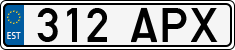 License plate of Estonia, Regular car plates