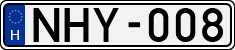 license plates of Hungary, Cars (1990)