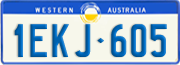 Western Australia, Regular plates