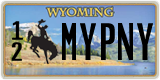 Wyoming, Vanity Plates (1(2) XXXXX)