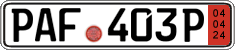 German license plate, Export transit plates