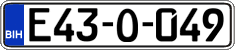 License plate of Bosnia and Herzegovina, Regular plates