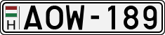 license plates of Hungary, Cars (1990)