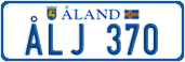 License plate of Åland, Cars (ÅLA 1234)