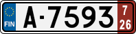 License plate of Finland, Export transit plates