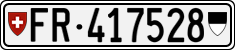 License plate of Switzerland, Cars