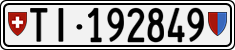 License plate of Switzerland, Cars