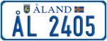 License plate of Åland, Cars (ÅL 12345)