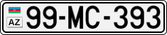 License plate of Azerbaijan, Cars