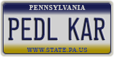 Pennsylvania, Vanity Plates