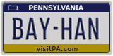 Pennsylvania, Vanity Plates
