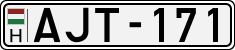 license plates of Hungary, Cars (1990)