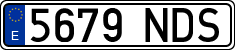 License plates of Spain, Ordinary (2000)
