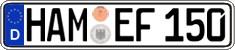 German license plate, Regular plates