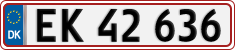 License plate of Denmark, Regular plates