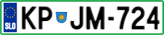 License plate of Slovenia, Cars