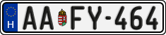license plates of Hungary, Regular plates (2022)