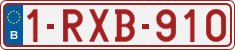 License plate of Belgium, Regular plates (2010)