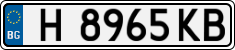 License plate of Bulgaria, Cars