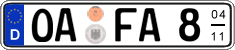 German license plate, Seasonal plates