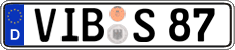 German license plate, Regular plates