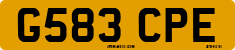 License plate of the United Kingdom, 1983 year system