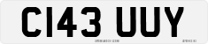 License plate of the United Kingdom, 1983 year system