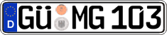 German license plate, Regular plates