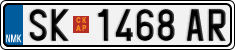 License plate of North Macedonia, Regular plates (2012)