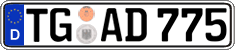 German license plate, Regular plates