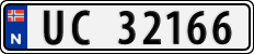 License plate of Norway, Cars