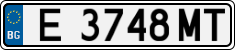 License plate of Bulgaria, Cars