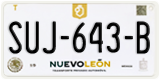 Nuevo León, Cars (AAA-000-A)