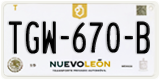 Nuevo León, Cars (AAA-000-A)