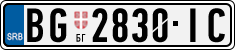 License plate of Serbia, Cars