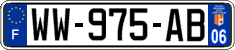 French license plate, SIV (temporary)
