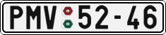 License plate of the Czech Republic, Cars (1960)