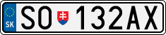 License plate of Slovakia, Cars