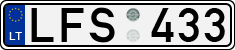 License plate of Lithuania, Cars