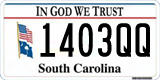 South Carolina, In God We Trust (1234AB/123 4AB)