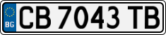 License plate of Bulgaria, Cars