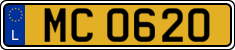 License plate of Luxembourg, 2003 year system